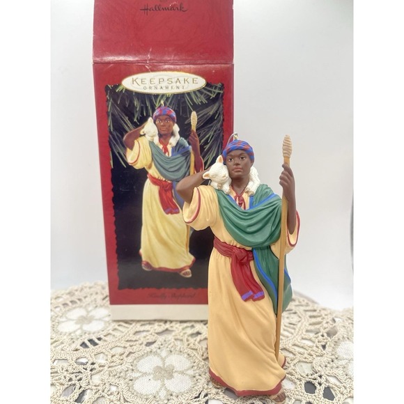 Hallmark Other - NIB 1996 Hallmark Keepsake Christmas Ornament Kindly Shepherd African FX